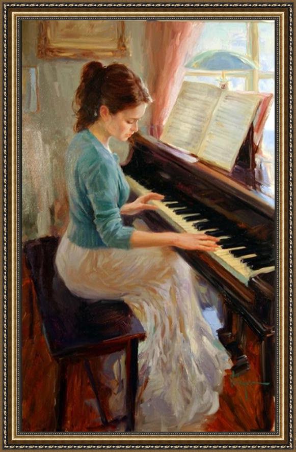 Framed Vladimir Volegov familiar melody painting