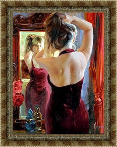 Framed Vladimir Volegov reflection painting