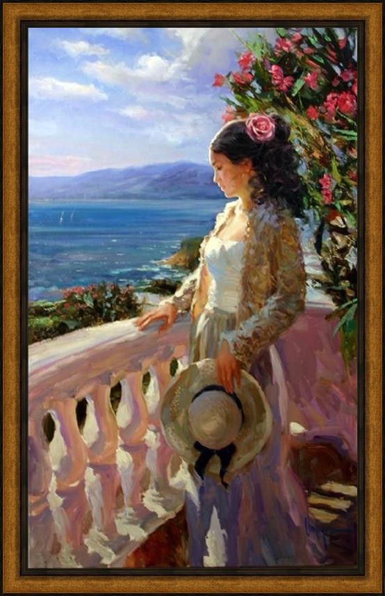 Framed Vladimir Volegov spanish beauty painting