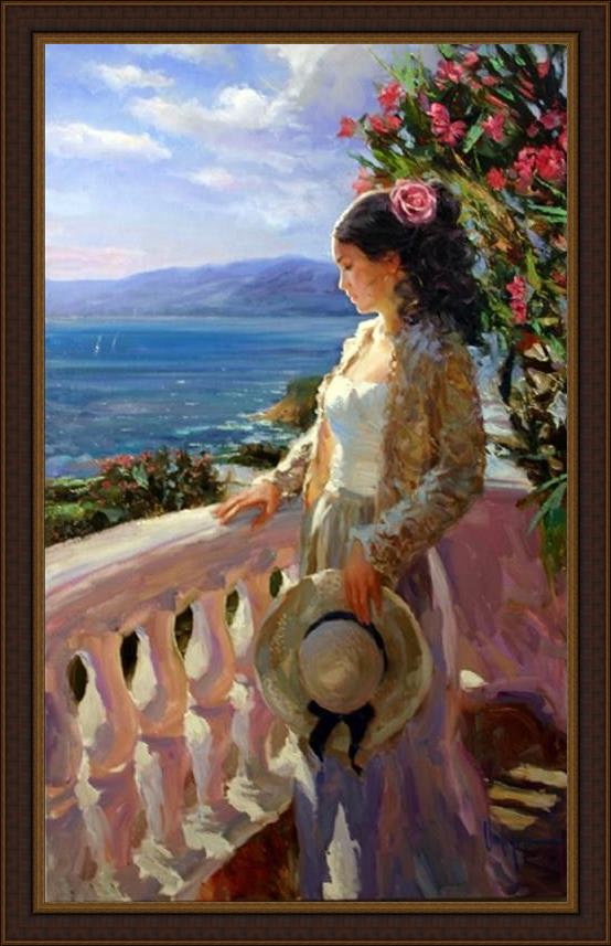 Framed Vladimir Volegov spanish beauty painting