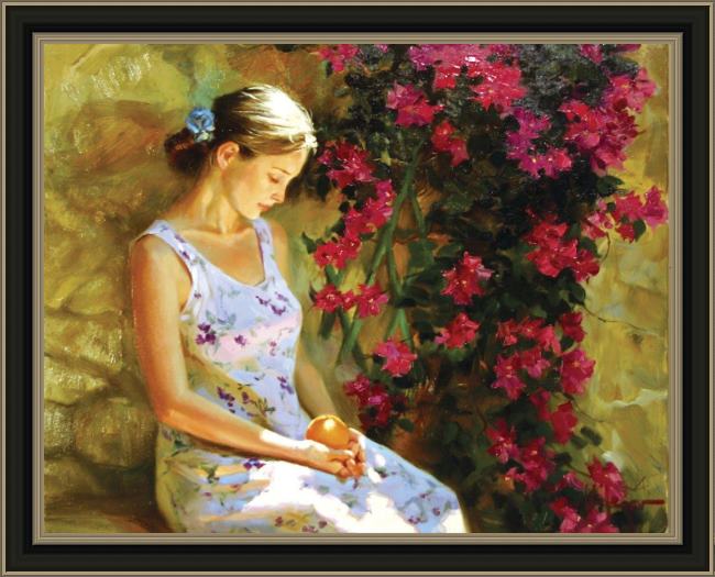 Framed Vladimir Volegov vides florecientes painting