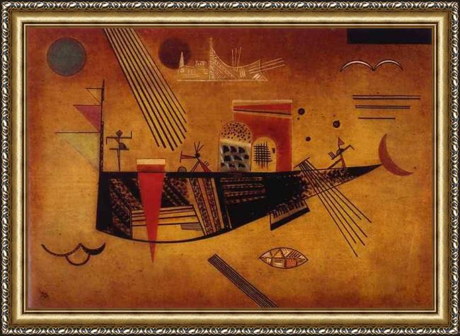Framed Wassily Kandinsky capricious. painting