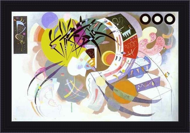 Framed Wassily Kandinsky dominant curve painting