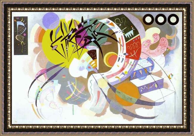 Framed Wassily Kandinsky dominant curve painting