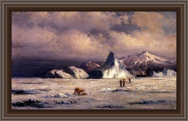 Framed William Bradford arctic invaders painting