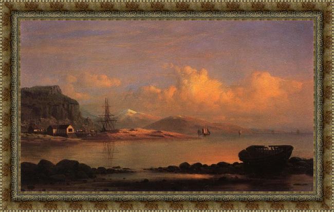 Framed William Bradford coast of labrador painting