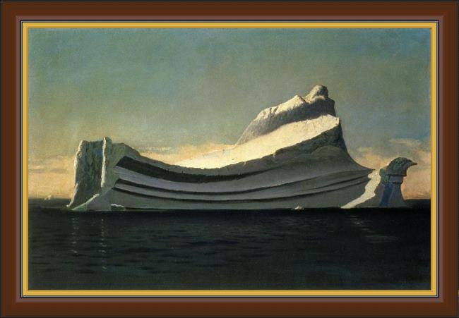 Framed William Bradford iceberg painting