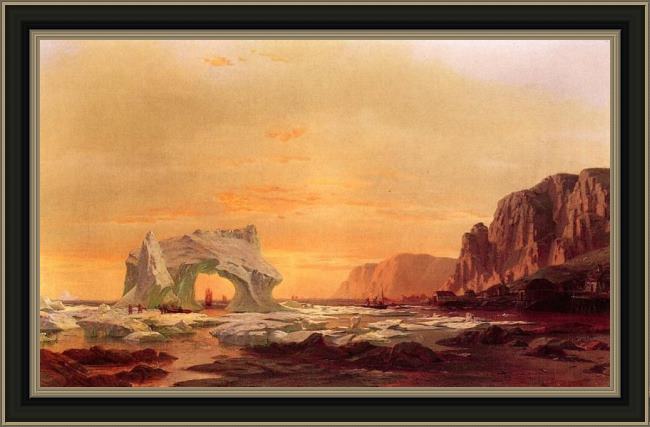 Framed William Bradford the archway painting