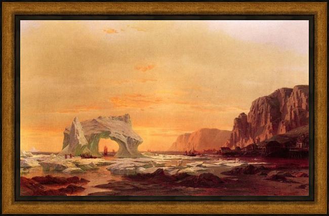 Framed William Bradford the archway painting