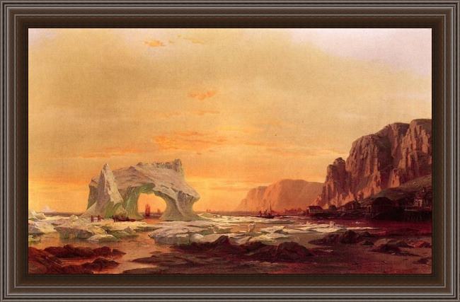 Framed William Bradford the archway painting