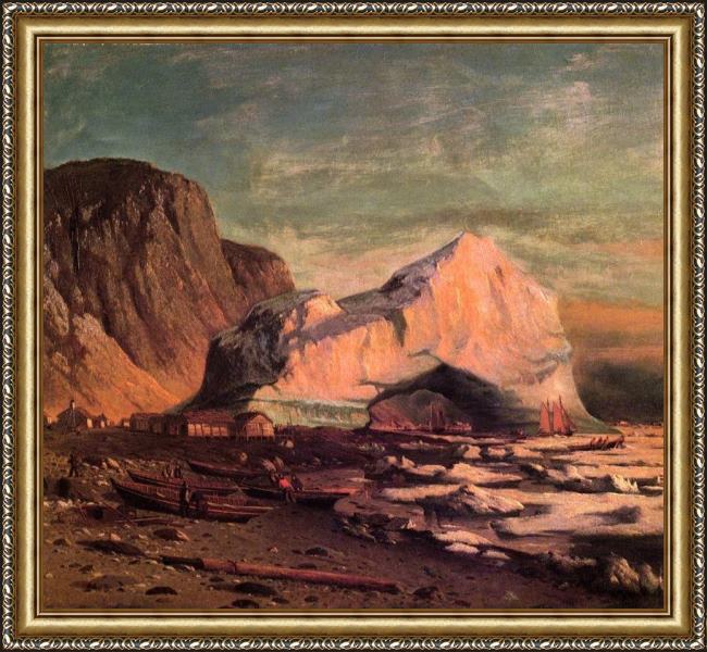 Framed William Bradford the ice gate of cape st. michael painting
