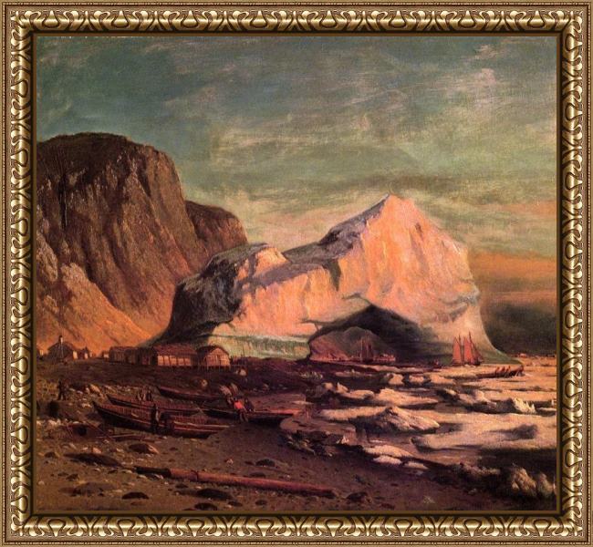 Framed William Bradford the ice gate of cape st. michael painting