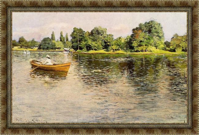 Framed William Merritt Chase chase summertime painting
