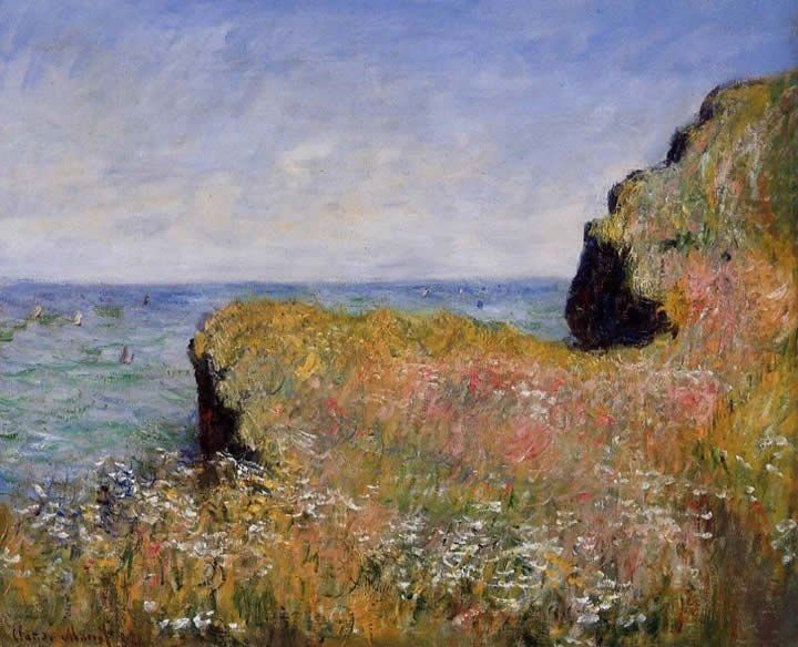 Claude Monet Edge of the Cliff at Pourville Painting 50% off ...