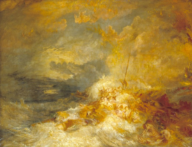 Joseph Mallord William Turner A Disaster at Sea painting