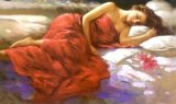 Pino Red Dress painting